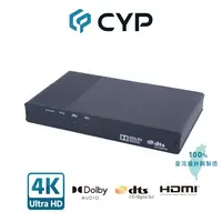 在飛比找PChome24h購物優惠-CYP 西柏-4K HDMI 音訊音源轉換器(內建杜比數位和