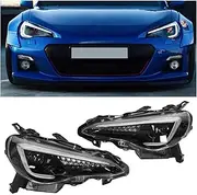 LED Projector Dynamic Headlights Assembly Dual Beams Compatible With Subaru BRZ/Compatible With Scion FR‑S 2012‑2020 LHD Car Styling