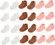 WEKAMOS 12 Pairs Mini Tiny Shoes for Dolls Boots 1/12 Scale Scale Small High-top Sneakers 17cm Simulation Miniature Doll Shoes DIY Crafting Micro Scene Props Dollhouse Accessories