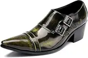 [Generic] Oxford for Men Formal Shoes Slip On Genuine Leather Luxury Retro Color Delicacy Monk Strap