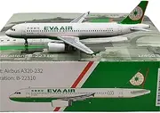 Pre-Built Model Aircraft 1:400 9CM Finished Metal Airplane Replica for EVA Air A320 B-22310 Scale Model Airplane for Aviation Fans Miniature Airplane Model
