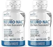 NACET N-Acetyl Cysteine Ethyl Ester - (2 Pack) Clinically Enhances NAC Supplement N-Acetyl Cysteine Production w/ Glycine 1000mg, Selenium Supplement & N-Acetyl-Cysteine Ethyl Ester - (120 Capsules)