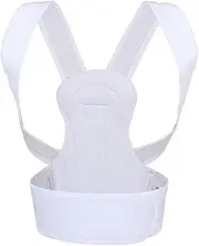 Back Correction Belt Corrector Support Straightener Adjustable Comfort Invisible Adult Students Women Neck Shoulder Fully,White,XS