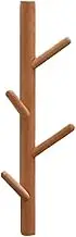 Wall Mounted Drying Rack Wood Coat Rack Door Hanger Wall Hanging Entrance Bedroom Living Room Coat Hangers(Original Wood Color)