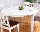 Clear Vinyl Tablecloth Round Protector 60inch- Oil Waterproof Plastic Table C...