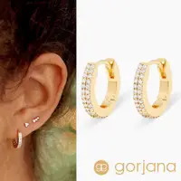 在飛比找蝦皮商城優惠-GORJANA 鑲鑽小圓耳環 C型金色耳環 Wilder S