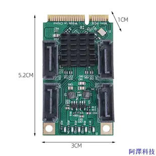 阿澤科技Jmt Mini PCI-E轉SATA3.0擴展卡M.2 PCI-Express 2.0 SSD轉接卡B+M Key R