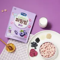 在飛比找PChome24h購物優惠-韓國 ILDONG 日東 米泡芙圈圈餅-藍莓 2入組