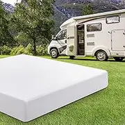 Short Queen RV Mattress 10 Inch with Tencel Cover, Premier Cooling Green Tea/Gel Memory Foam Mattresses in Box for Camper/Truck/Trailer, Medium Firm Bed-Mattress Made in USA, CertiPUR-US 75'' x 60''