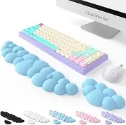 Tuozaiira Cloud Wrist Rest, Ergonomic Wrist Pad for Computer Keyboard, Mouse Pad Rest Support, Blue