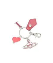 Vivienne Westwood Logo Charm Keychain One size pink