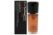 Studio Fix Fluid SPF 15 24Hr Matte Foundation Plus Oil Control - NW45 Medium Mahoghany with Rosy Undertones by MAC for Women - 1 oz Foundation