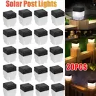 20PCS Solar Post Light 2x2" Waterproof LED Outdoor Garden Street Fence Cap Lamp