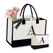 Personalized-Gifts-Bag-for Women Mother with Comestic Bag Letter a