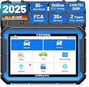 TOPDON Car Diagnostic Tool ArtiDiag Pro with Online-Coding and Bi-Directional Control, Full Systems Diagnosis Obd2 Scanner with 35+Maintenance Services, 2-Year Free Update, Blue