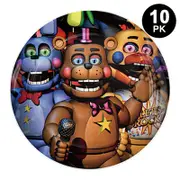Five Nights at Freddy's Theme 9 inch 23cm Plates 10PK - Kids Birthday Party Tableware