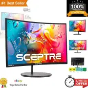 Sleek 24-Inch Curved Gaming Monitor - 1080P Resolution & VESA Mount Compatible