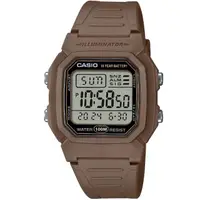 在飛比找momo購物網優惠-【CASIO 卡西歐】卡西歐電子錶 學生錶 棕色(W-800