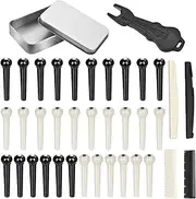 Bridge Saddle And Nut For Guitar | Acoustic Guitar Bridge Pins - Stringed Instrument Replacement For Men Women Boys Girls Teens