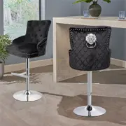 Fin Heavy Duty Office Pub Swivel Bar Stool Adjustable Counter Dining Chair High Back