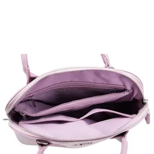 【le Lufon】粉紅色荔枝紋皮革小鎖扣貝殼包(M) 兩用手提包 /側背包 /斜背包（粉紅／淺藍二色）