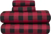 4 Piece 100% Cotton Flannel Sheet Set King - High GSM Deep Pockets, Warm Breatha