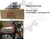 Royal Enfield Mark 2 Gas Fuel Petrol Tank Chrome For Interceptor 650