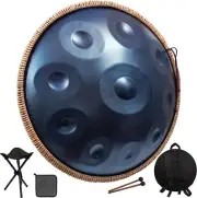 Lomuty 10 Notes 22 Inches Professional Handpan in Minor D Hand Pan Steel Drum-Au