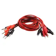 Alligator Clip to Banana Jack Speaker Video Test Cable 3.3Ft Long 4 Pairs