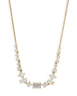 Nadri Rare Jewels Cubic Zirconia Statement Necklace in 18K Gold Plated, 16-18