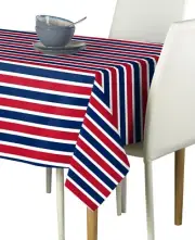 Red & Blue Stripes Signature Tablecloth - Assorted Sizes!