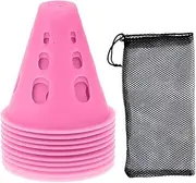 20 PCS Mini Windproof Slalom Cones 3 Inch Plastic Sports Cones with Hole for Kid Adult Skate Practice Sport Training Agility Marker, Roller Skating Football