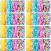 Yuxung 500 Pcs Hawaiian Leis Bulk Luau Leis Necklace Hawaiian Flower Tropical Floral Necklace for Kids Adults Luau Holiday Wedding Beach Birthday Party Supplies Decor Multi Color(Macaron Color)
