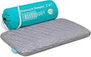 BLISSBURY 6.5cm Thin Stomach Sleeping Memory Foam Pillow. Slim, Flat, Cooling Sleep for Belly or Back with Soft Bamboo Washable Cover, Neck and Head Support for Men and Women Bedding Accessories