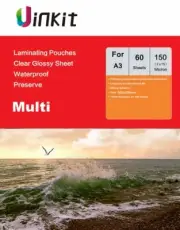 A3 Thermal Laminating Sheets Pouches Transparent 303x426mm 150Micron75x2 Uinkit