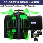 3DG 3x360° Green Beam Auto Self Leveling Cross Line Laser Level Case Video