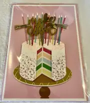 BRAND NEW! Make A Wish - Birthday Cake & Candles Card by Burgoyne
