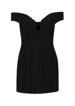 Mugler Twill Corset Mini Dress - Black - 38 (UK10 / S) 38 (UK10 / S)