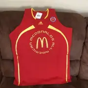 adidas all american mcdonalds red basketball jersey NWT size XL2 womens