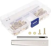 CIMAXIC 1 Set Leather Rivet Installation Tool with Rivets and Burrs Complete for Leather Crafting Includes for Belts Bags and DIY Projects
