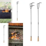 Dust Removal Hook Sturdy Wrought Iron for Fireplace Wood Grill Fire Pits