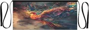 [Joitme] Colorful Phoenix Sky Dark Apron with Pockets for Women, Bartender Apron for Women, Short Apron, Money Apron, Colorful Phoenix Sky Dark-1