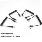 1M DC 公對公右天使彈簧連接器 5.5MM X 2.1MM 直插頭電源充電器電纜 5.5 X 2.5 MM 延長線