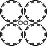 20 Inch Matte Black Wheel Rim Protector, High Strength Noise Reduction Cushion Foam, DIY Friendly Ring Kit, Set of 4, Fits for 20in Induction Wheel, Great for Car Rim