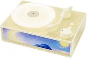 Wirel Speaker Desktop Record Player Speaker Night Light with 10ml ential Oil for Home Office Bedroom Decor Beige