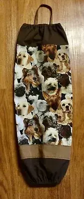 Hand/Homemade Grocery Bag Holder; DOGS- Pugs/Cockers/Labs/More;(#100c) FREE Ship