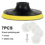 14Pcs Wool Polishing Pads 4 Inch Buffing Pads Polishing Buffer Pads for Car ·