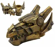 Steampunk Cyborg Dragon Head Jewelry Box Figurine 9.5"L Cyber Robot Draco Statue