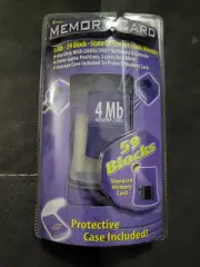 New NOS 4MB Memory Card Black For GameCube Expansion
