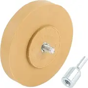 Rubber Eraser Wheel,Decal Remover Eraser Wheel - 4 inch Pad with Drill Adapter - Adhesive Remover Tool,Removes Vinyl Decals,Stripes,Stickers,Tape,Emblems,Cars Trucks RV's Signs and More